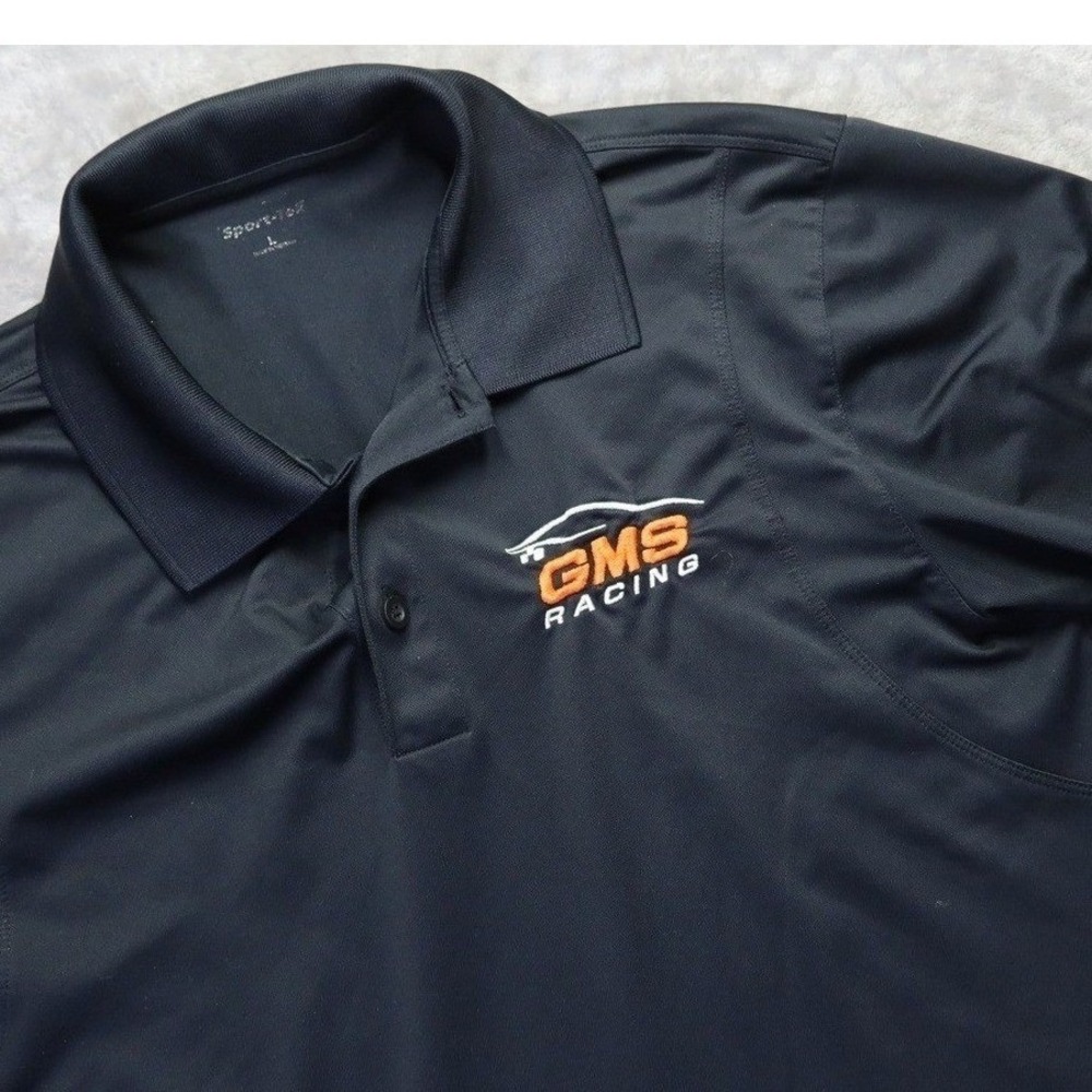 GMS Racing NASCAR Polo Shirt L Craftsman Truck‎ Series ARCA Menards Series Black
